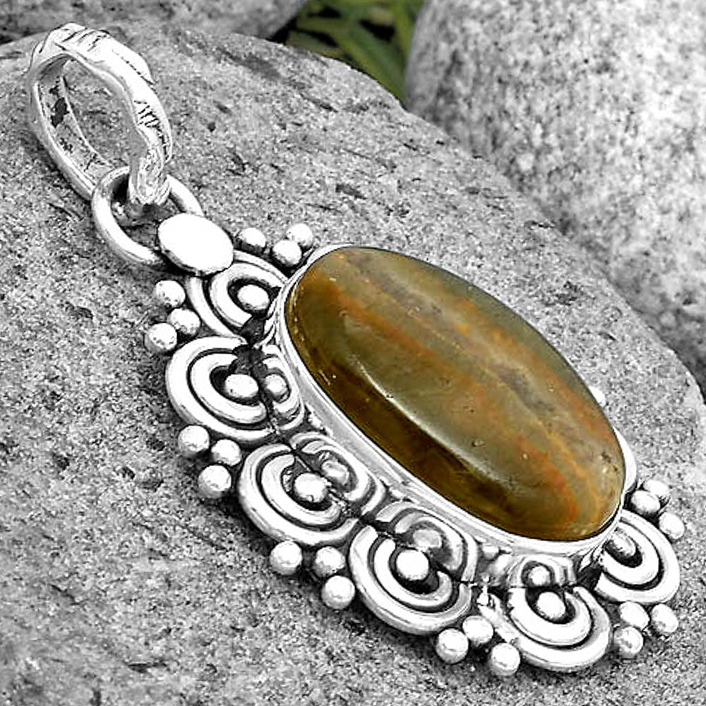 Natural Australian Prehnite Pendant P-1330 SDP134771