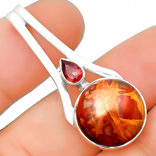 Natural Noreena Jasper & Garnet Pendant P-1006 SDP134791