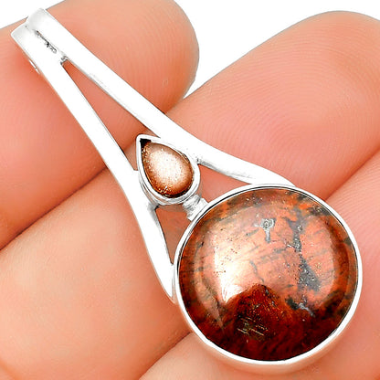 Natural Cherry Creek & Sunstone Pendant P-1006 SDP134792
