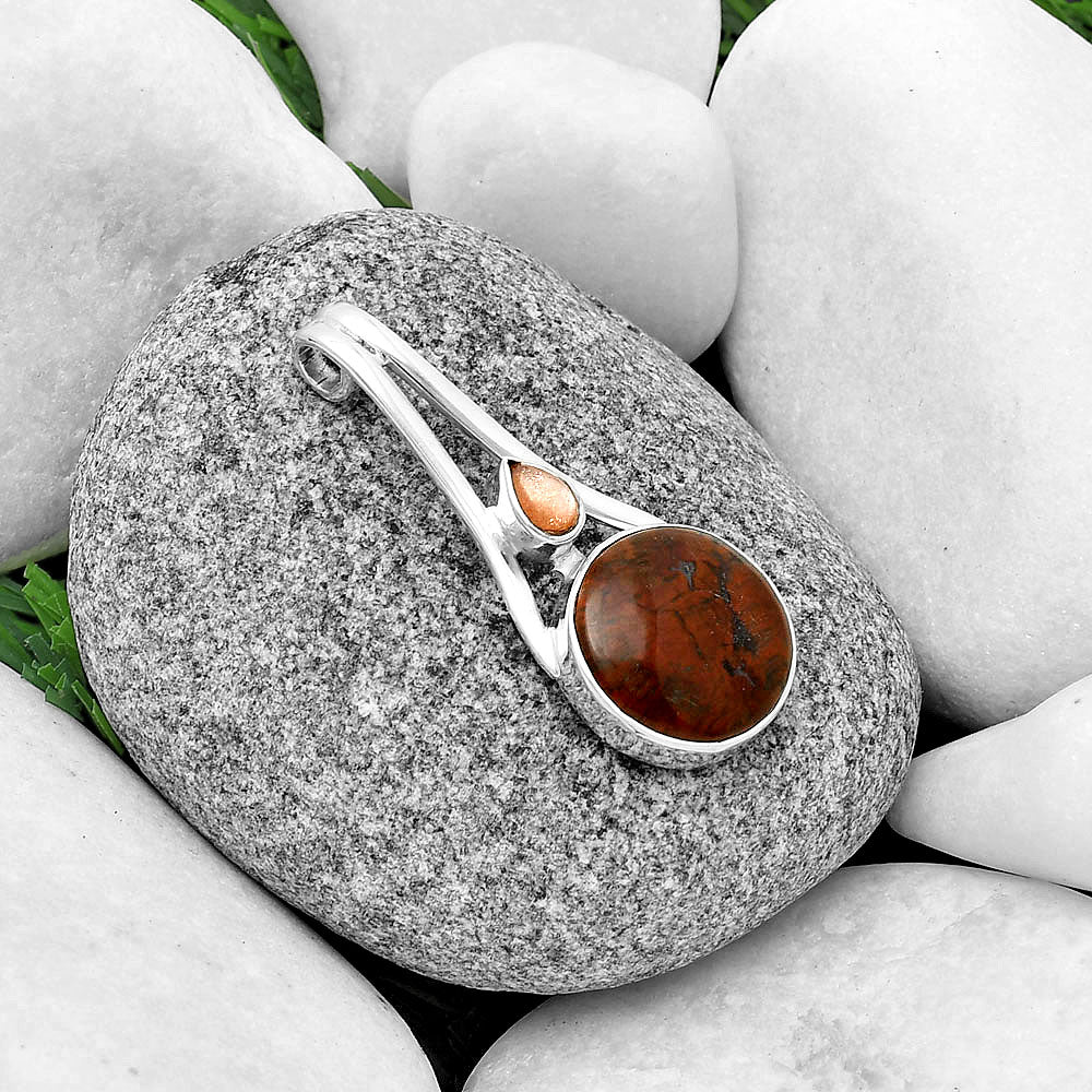 Natural Cherry Creek & Sunstone Pendant P-1006 SDP134792