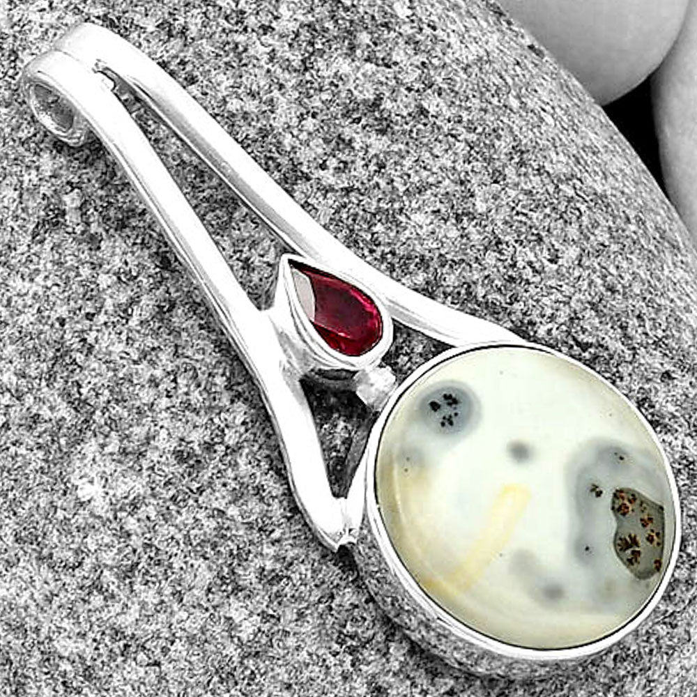 Maligano Jasper - Indonesia & Ruby Pendant P-1006 SDP134801