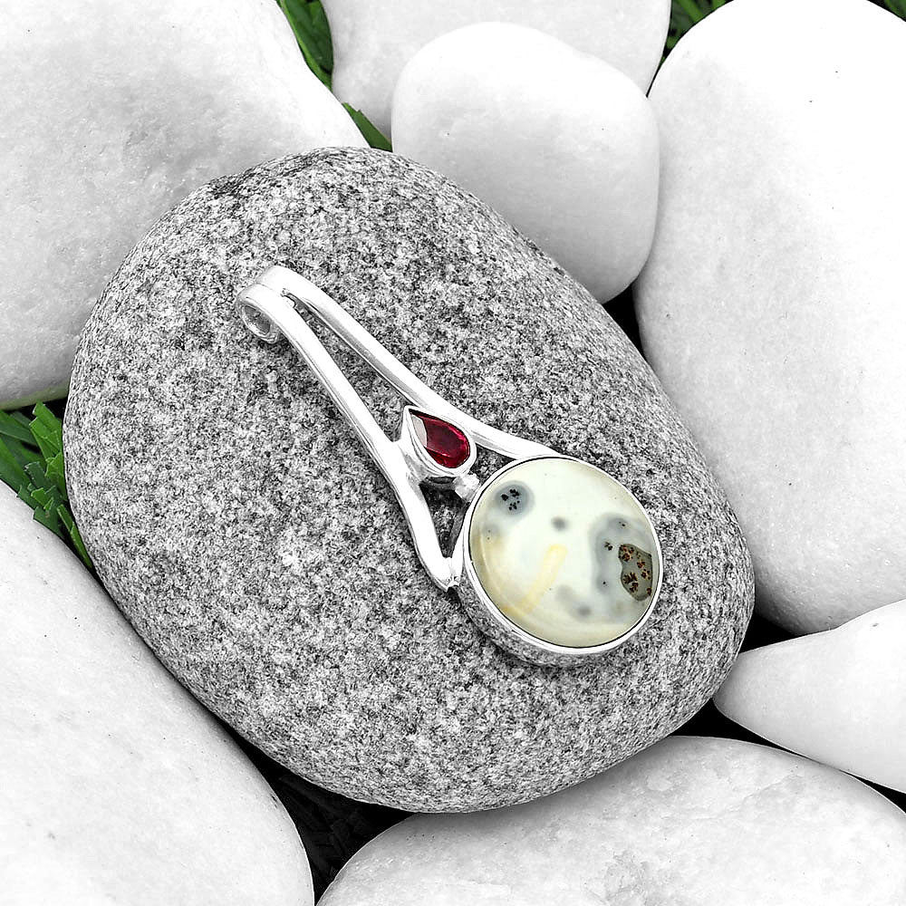 Maligano Jasper - Indonesia & Ruby Pendant P-1006 SDP134801