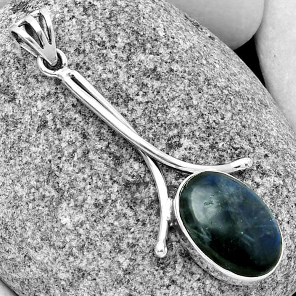 Blue Fire Labradorite - Madagascar Pendant P-1054 SDP134840