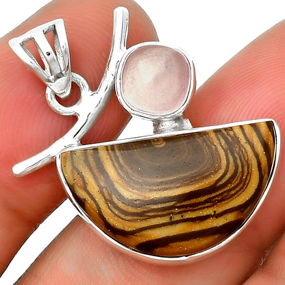 Natural Outback Jasper & Rose Quartz Pendant P-1071 SDP134922