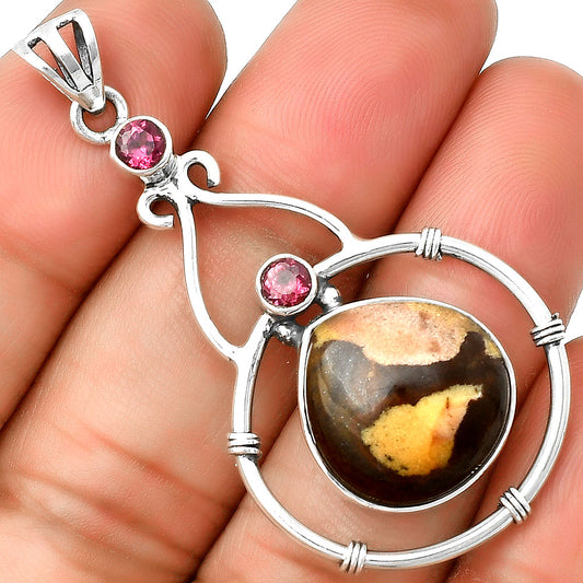 Natural Outback Jasper & Garnet Pendant P-1075 SDP134951