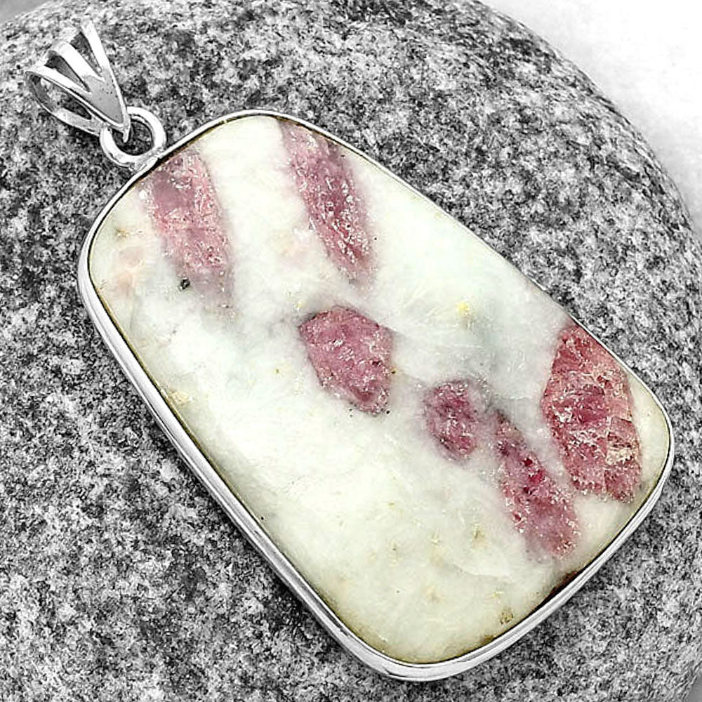 Natural Pink Tourmaline in Quartz Pendant P-1001 SDP135085