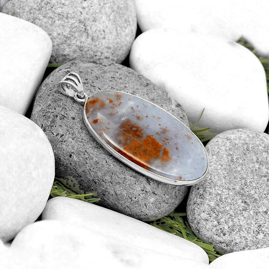 Natural Robinson Ranch Plume Agate Pendant P-1001 SDP135183