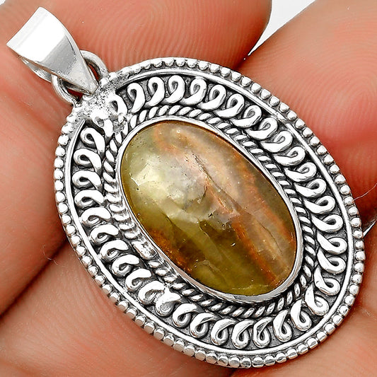 Natural Australian Prehnite Pendant P-1537 SDP135218