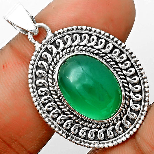 Natural Green Onyx Pendant P-1537 SDP135222
