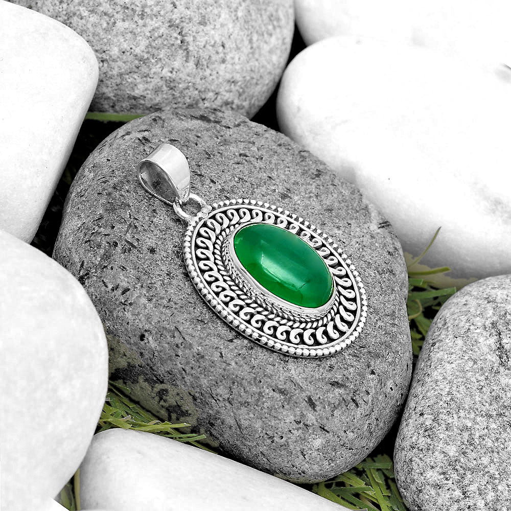 Natural Green Onyx Pendant P-1537 SDP135222