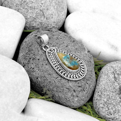 Natural Cavansite - India Pendant P-1537 SDP135223