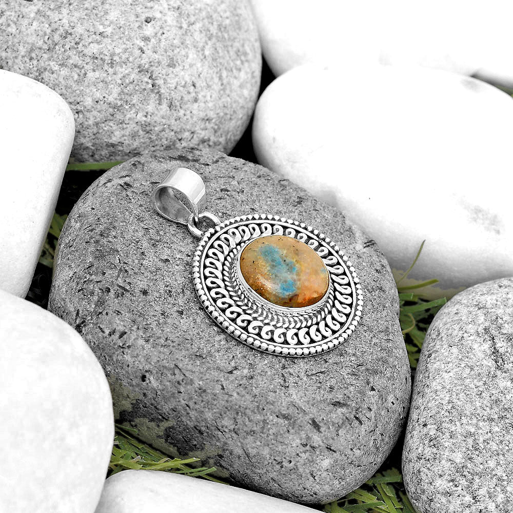 Natural Cavansite - India Pendant P-1537 SDP135224