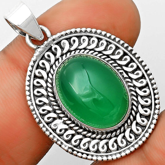 Natural Green Onyx Pendant P-1537 SDP135226