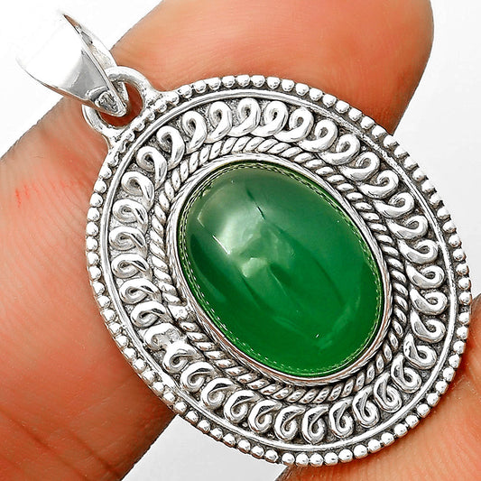 Natural Green Onyx Pendant P-1537 SDP135229