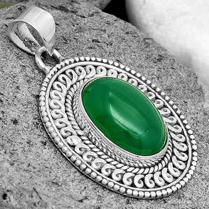 Natural Green Onyx Pendant P-1537 SDP135229