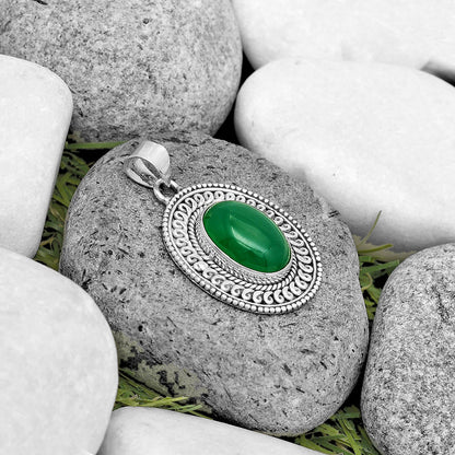 Natural Green Onyx Pendant P-1537 SDP135229