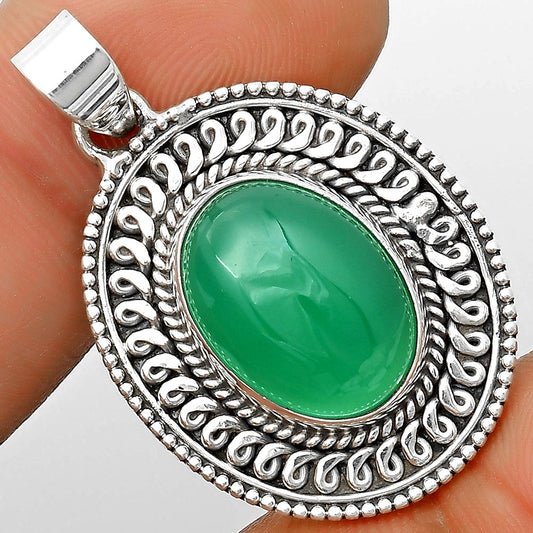 Natural Green Onyx Pendant P-1537 SDP135233