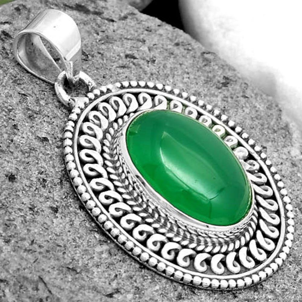 Natural Green Onyx Pendant P-1537 SDP135233