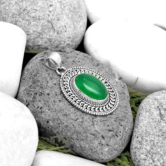 Natural Green Onyx Pendant P-1537 SDP135233