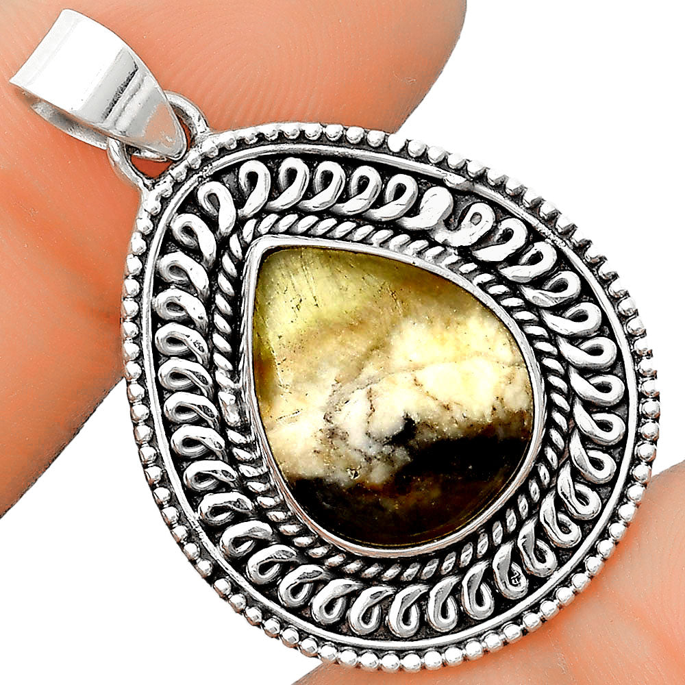 Natural Australian Prehnite Pendant P-1537 SDP135235