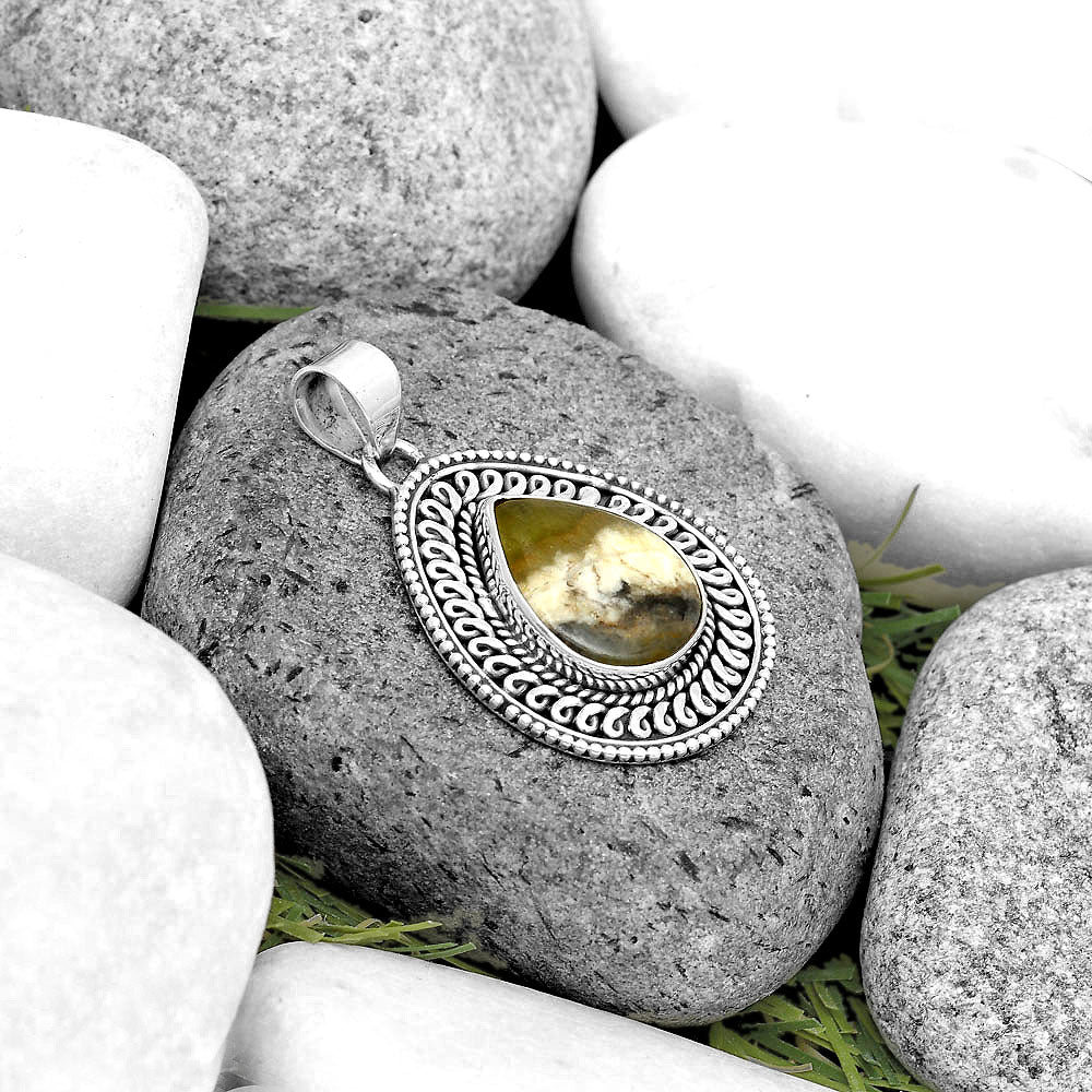 Natural Australian Prehnite Pendant P-1537 SDP135235