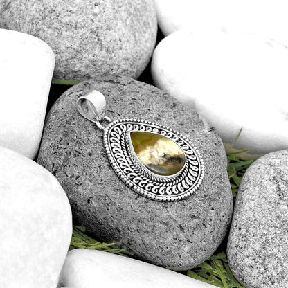 Natural Australian Prehnite Pendant P-1537 SDP135235