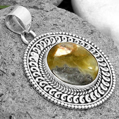 Natural Australian Prehnite Pendant P-1537 SDP135238