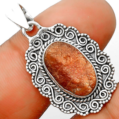 Natural Sunstone Rough Pendant P-1214 SDP135244