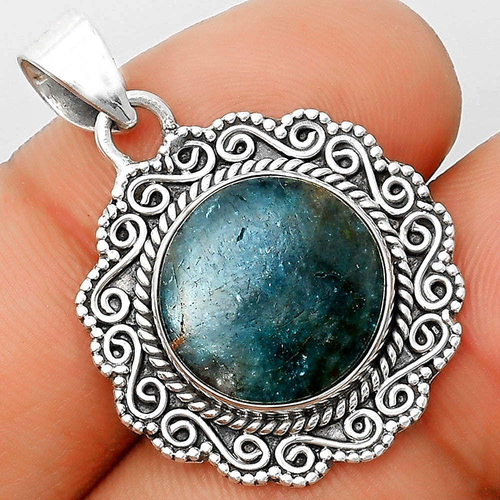 Natural Blue Apatite - Madagascar Pendant P-1214 SDP135268