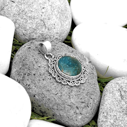 Natural Blue Apatite - Madagascar Pendant P-1214 SDP135268