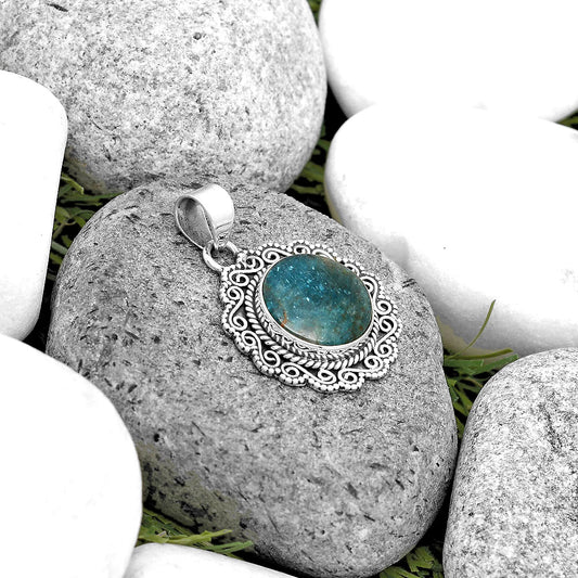 Natural Blue Apatite - Madagascar Pendant P-1214 SDP135268