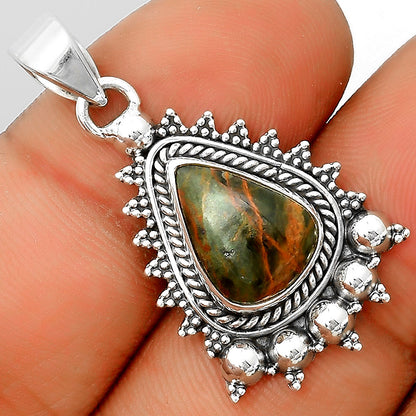 Natural Turkish Rainforest Chrysocolla Pendant P-1551 SDP135297