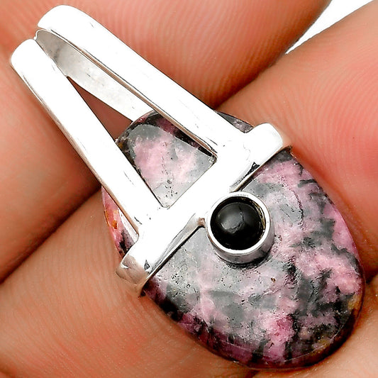 Natural Rhodonite & Black Onyx Pendant P-1563 SDP135417