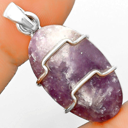 Natural Purple Lepidolite Pendant P-1638 SDP135485
