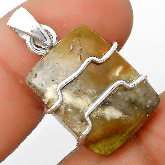 Natural Australian Prehnite Pendant P-1638 SDP135499