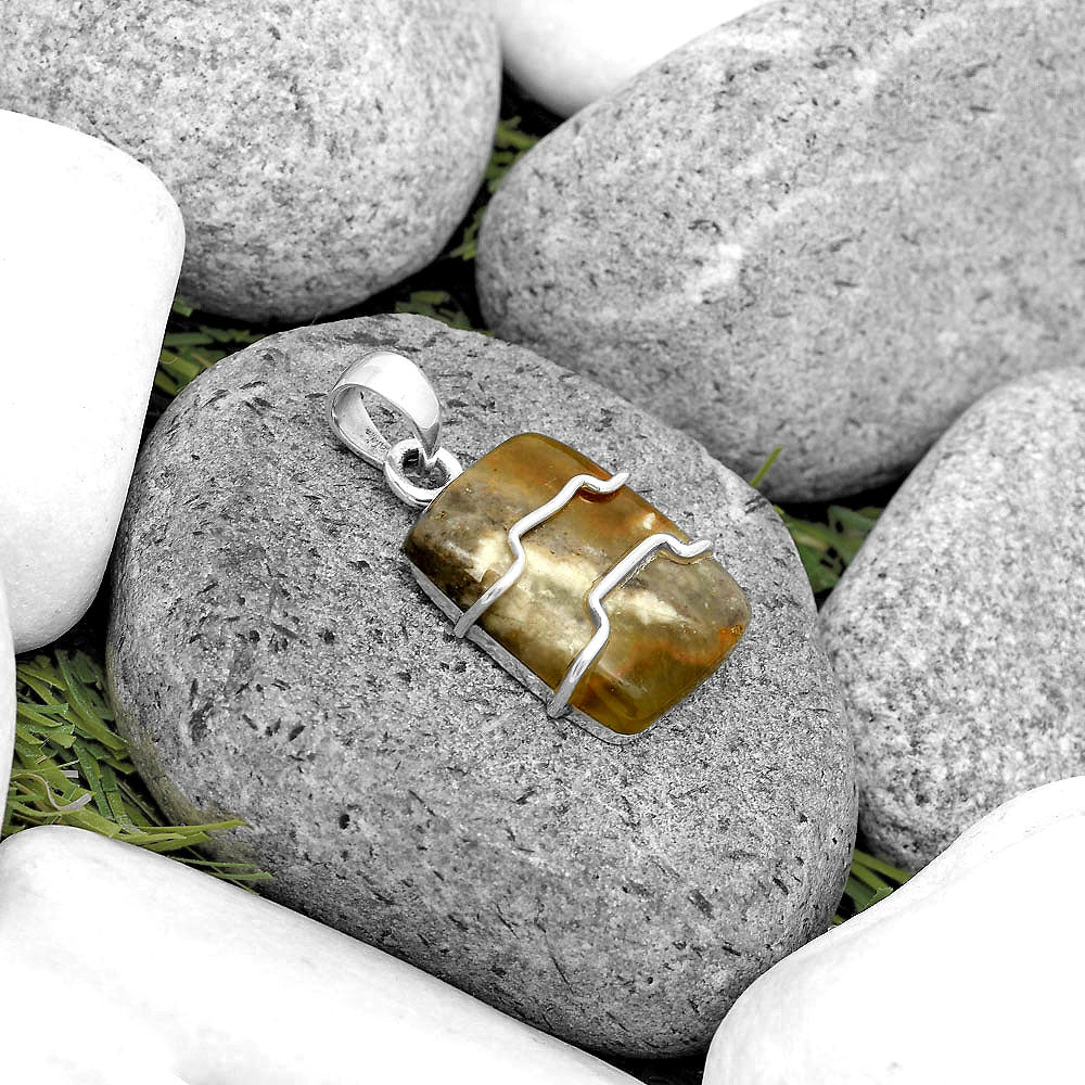 Natural Australian Prehnite Pendant P-1638 SDP135499