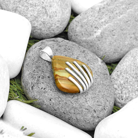 Natural Rocky Butte Picture Jasper Pendant P-1559 SDP135507