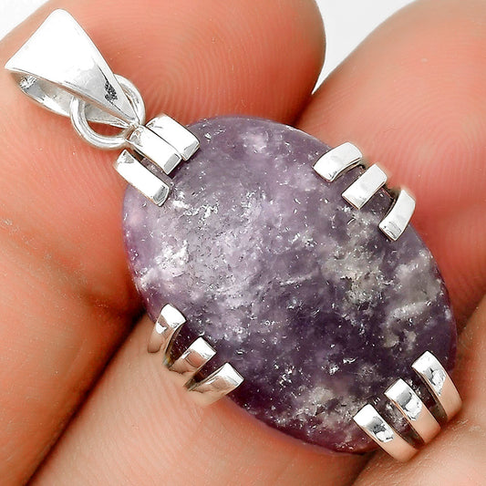 Natural Purple Lepidolite Pendant P-1564 SDP135530
