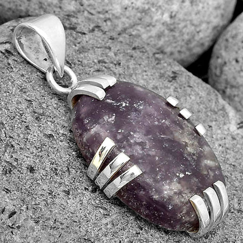 Natural Purple Lepidolite Pendant P-1564 SDP135530