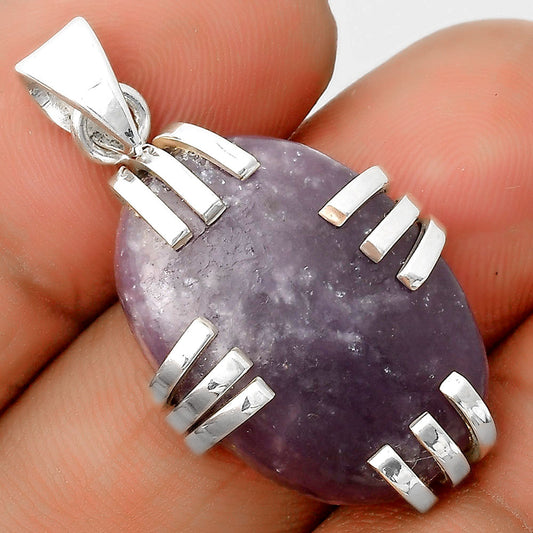 Natural Purple Lepidolite Pendant P-1564 SDP135534