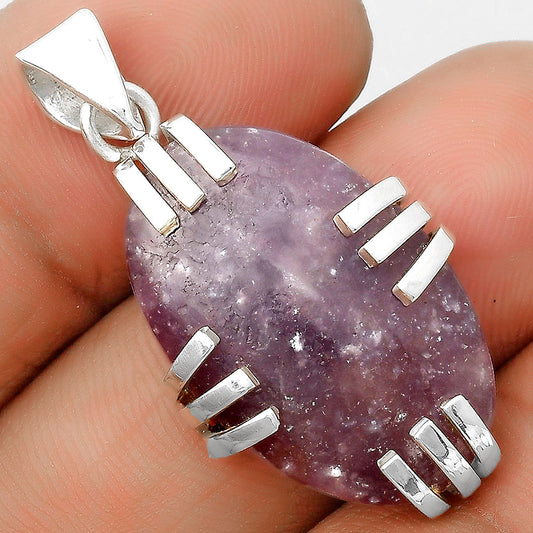 Natural Purple Lepidolite Pendant P-1564 SDP135535