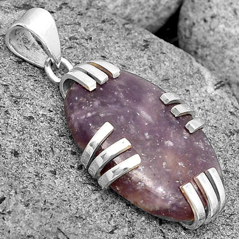Natural Purple Lepidolite Pendant P-1564 SDP135535