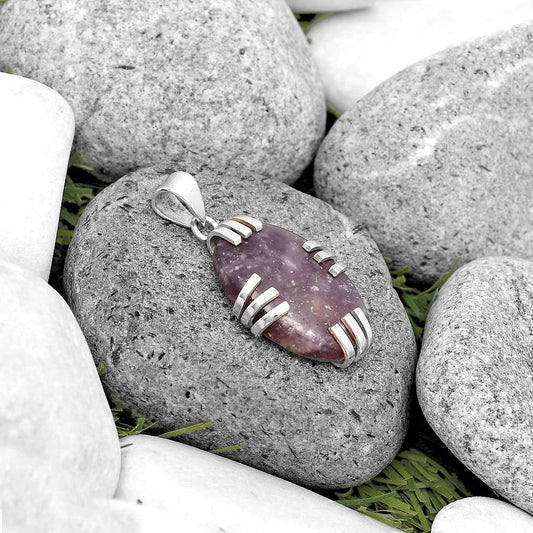 Natural Purple Lepidolite Pendant P-1564 SDP135535