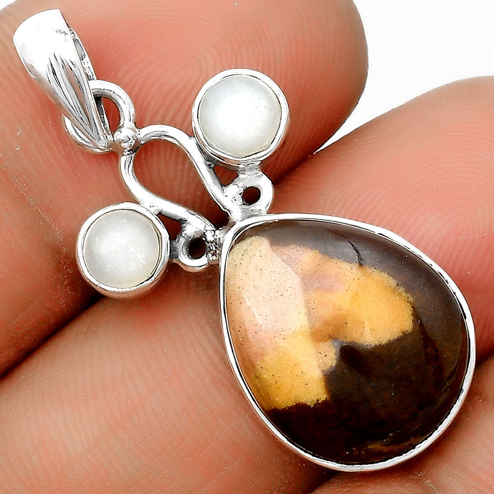 Outback Jasper & Srilankan Moonstone Pendant P-1083 SDP135591