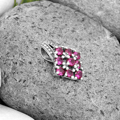 Lab Created Pink Rubellite Pendant P-1094 SDP135638