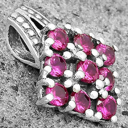 Lab Created Pink Rubellite Pendant P-1094 SDP135641