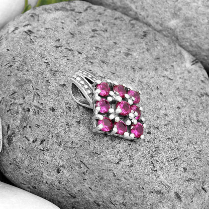 Lab Created Pink Rubellite Pendant P-1094 SDP135641