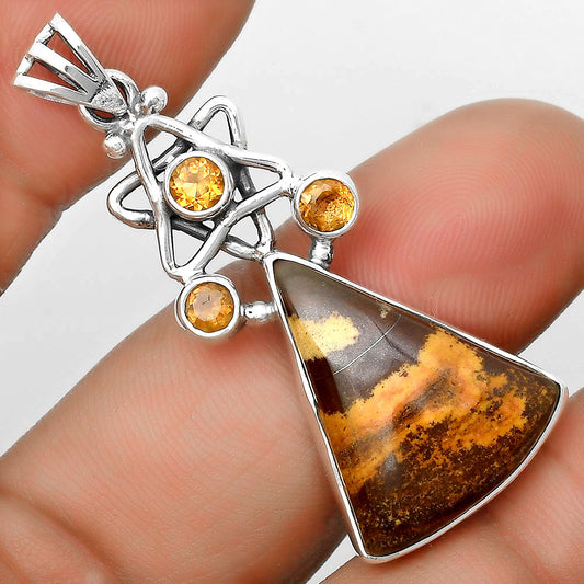Natural Outback Jasper & Citrine Pendant P-1095 SDP135661