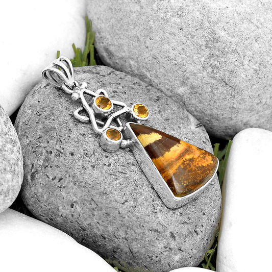 Natural Outback Jasper & Citrine Pendant P-1095 SDP135661