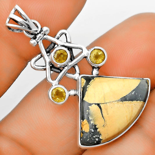 Maligano Jasper - Indonesia & Citrine Pendant P-1095 SDP135663